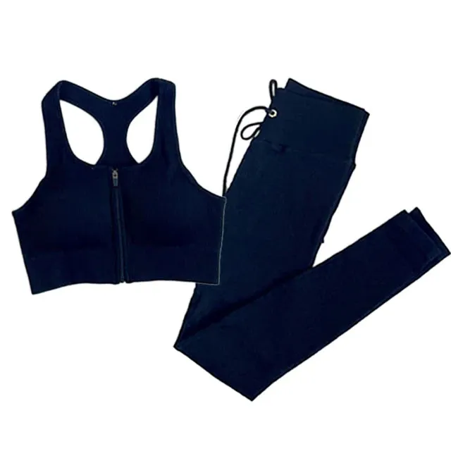 Seamless Yoga Set for Women - Workout Sportswear Gym Clothing (2/3/5PC)
