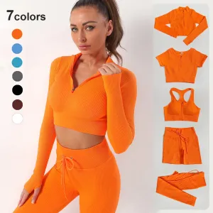 Seamless Yoga Set for Women - Workout Sportswear Gym Clothing (2/3/5PC)