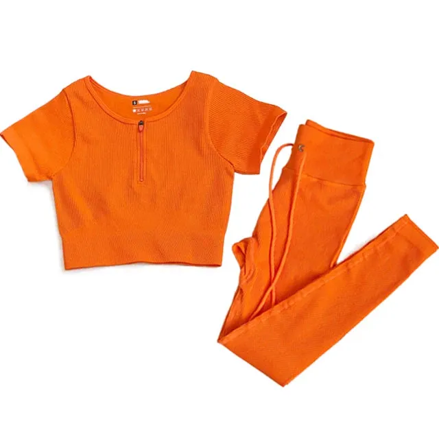 Seamless Yoga Set for Women - Workout Sportswear Gym Clothing (2/3/5PC)