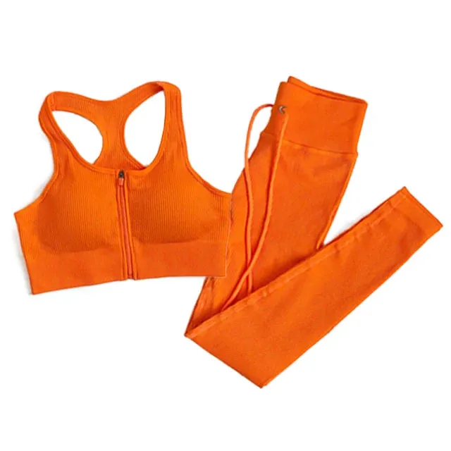 Seamless Yoga Set for Women - Workout Sportswear Gym Clothing (2/3/5PC)
