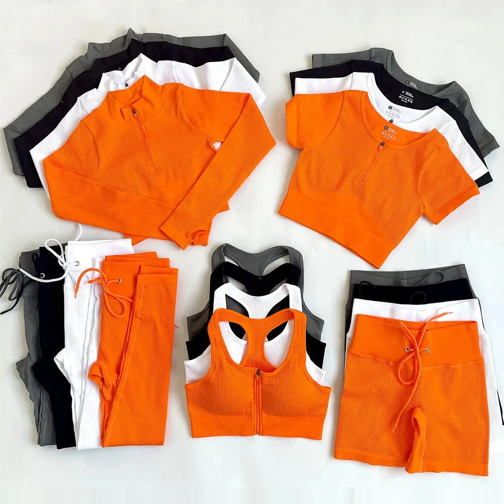 Seamless Yoga Set for Women - Workout Sportswear Gym Clothing (2/3/5PC)