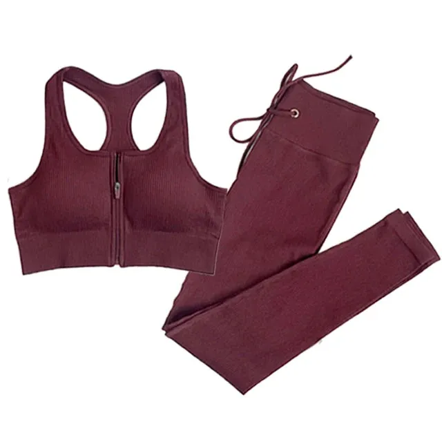 Seamless Yoga Set for Women - Workout Sportswear Gym Clothing (2/3/5PC)