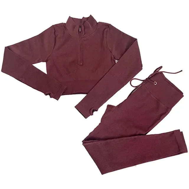 Seamless Yoga Set for Women - Workout Sportswear Gym Clothing (2/3/5PC)