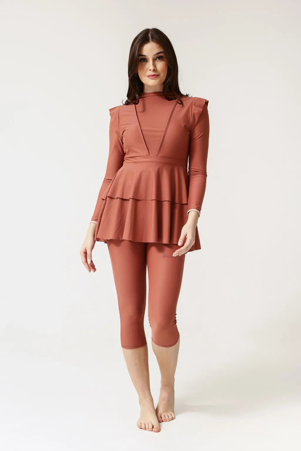 Serena Swim Dress - Clay