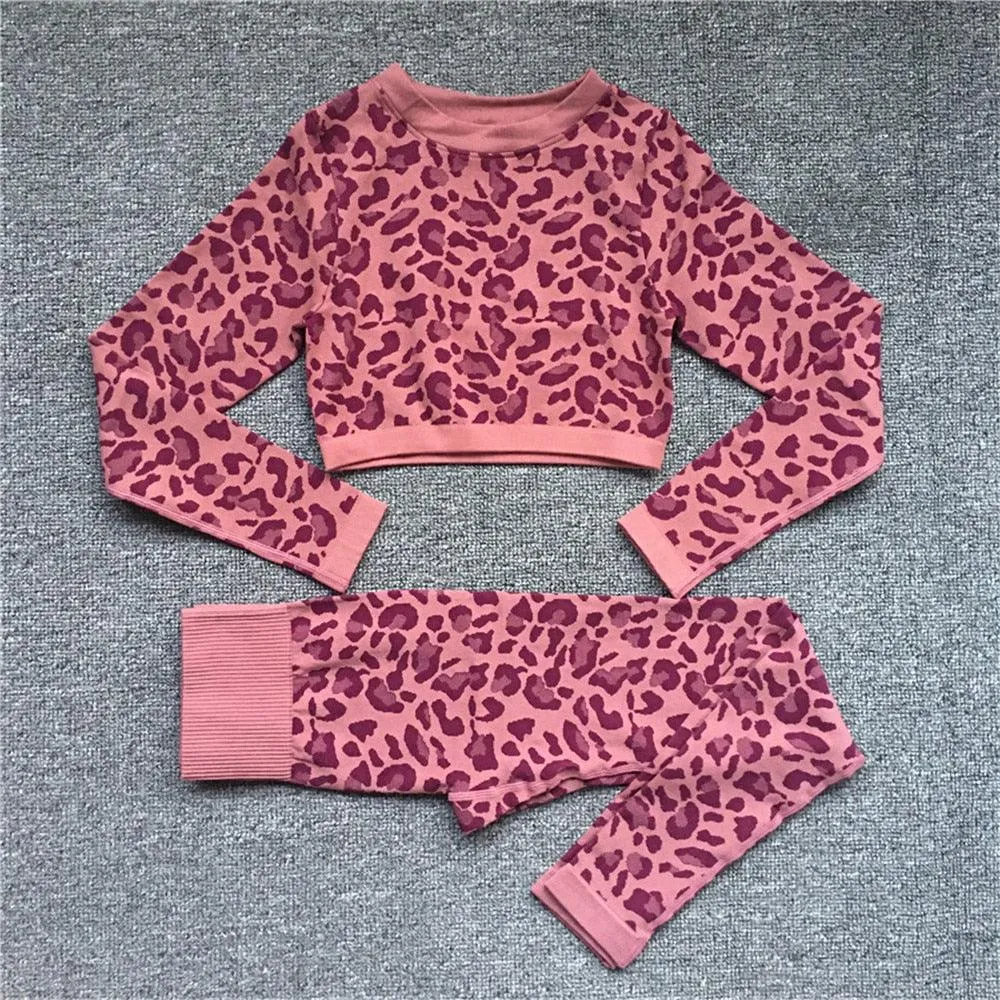 Sexy 2 PCS Yoga Set - Gym Leggings and Running Work Out Training Suit