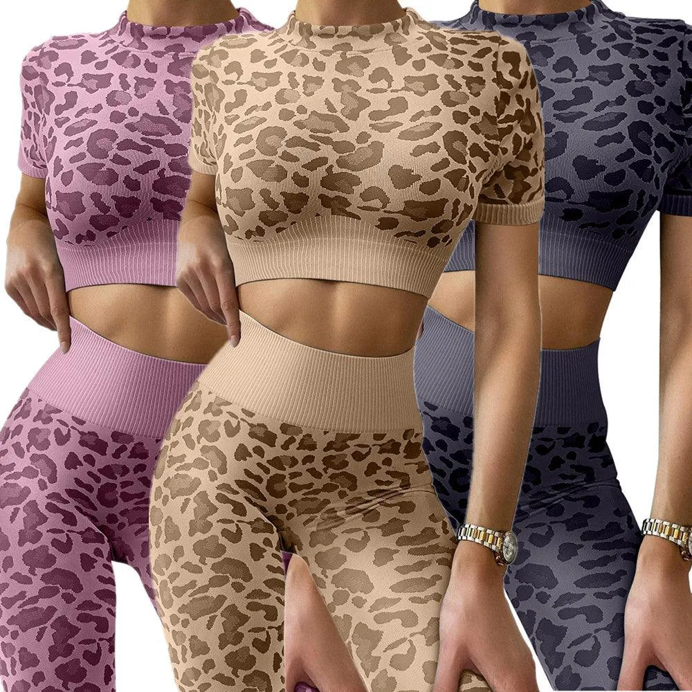Sexy 2 PCS Yoga Set - Gym Leggings and Running Work Out Training Suit