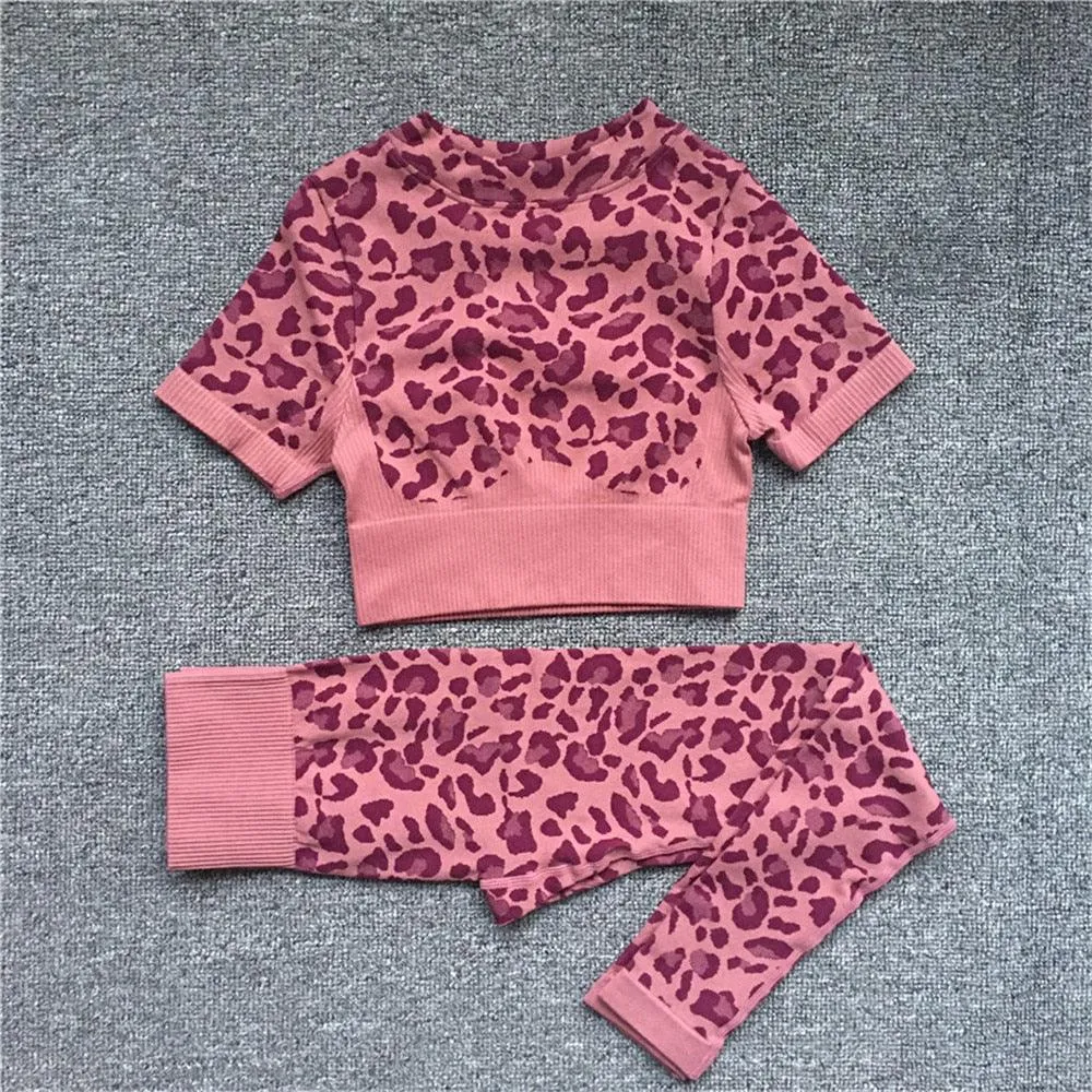 Sexy 2 PCS Yoga Set - Gym Leggings and Running Work Out Training Suit
