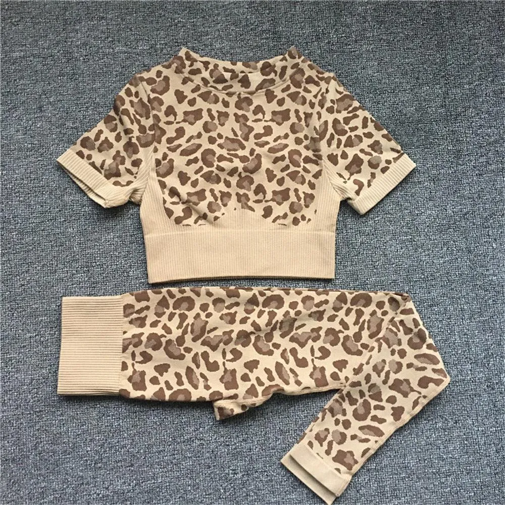 Sexy 2 PCS Yoga Set - Gym Leggings and Running Work Out Training Suit