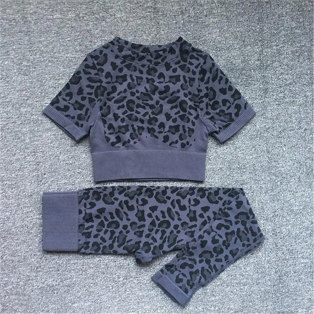 Sexy 2 PCS Yoga Set - Gym Leggings and Running Work Out Training Suit