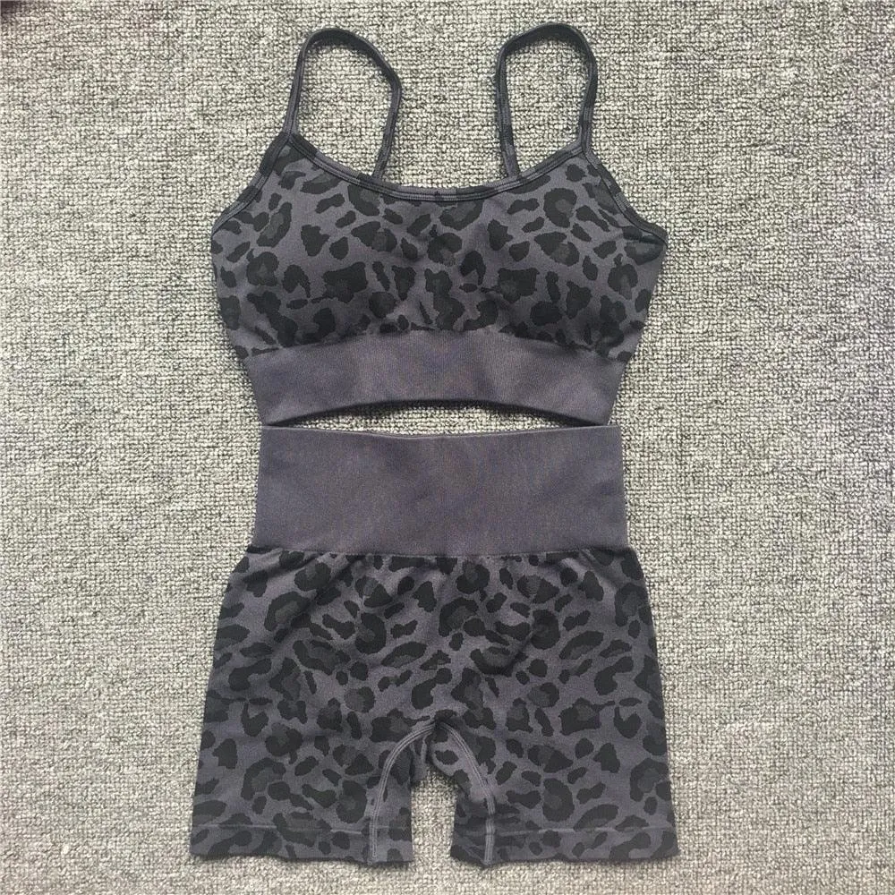 Sexy 2 PCS Yoga Set - Gym Leggings and Running Work Out Training Suit