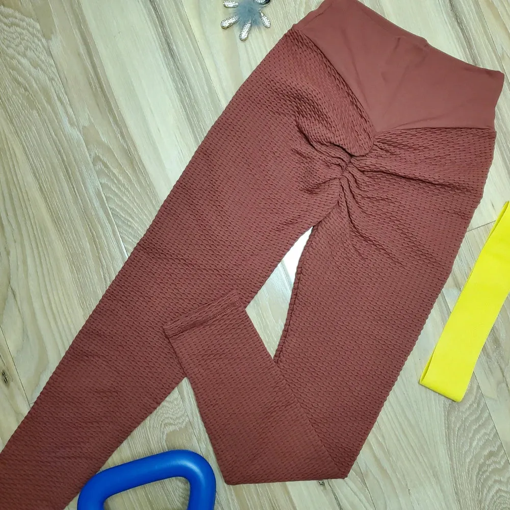 Sexy Seamless Textured Scrunch Bum Leggings - High Waist Yoga Pants for Fitness Outfit