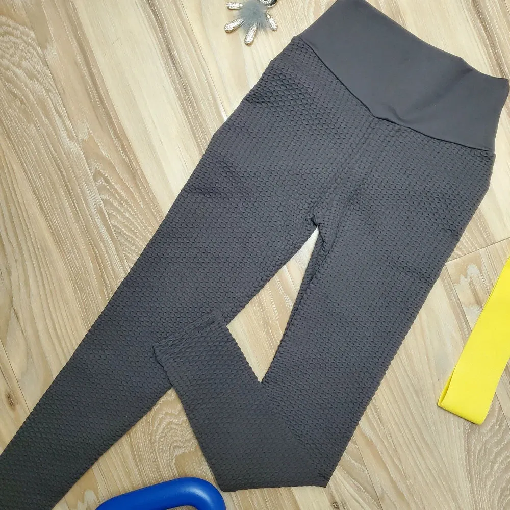Sexy Seamless Textured Scrunch Bum Leggings - High Waist Yoga Pants for Fitness Outfit
