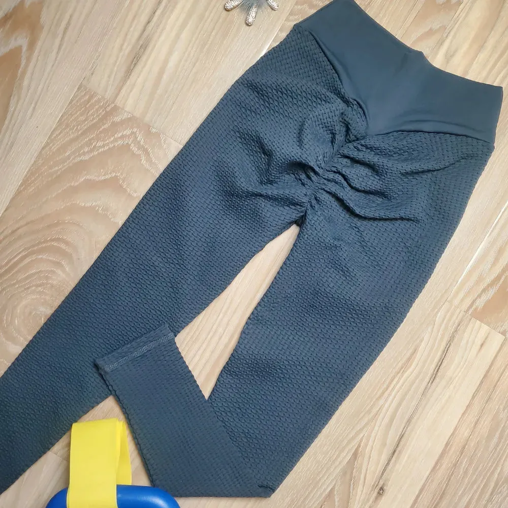 Sexy Seamless Textured Scrunch Bum Leggings - High Waist Yoga Pants for Fitness Outfit