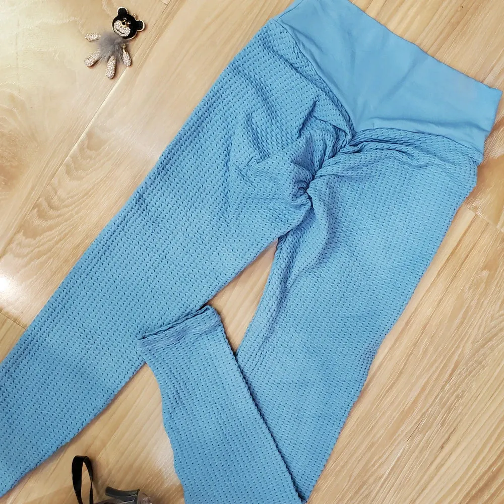 Sexy Seamless Textured Scrunch Bum Leggings - High Waist Yoga Pants for Fitness Outfit