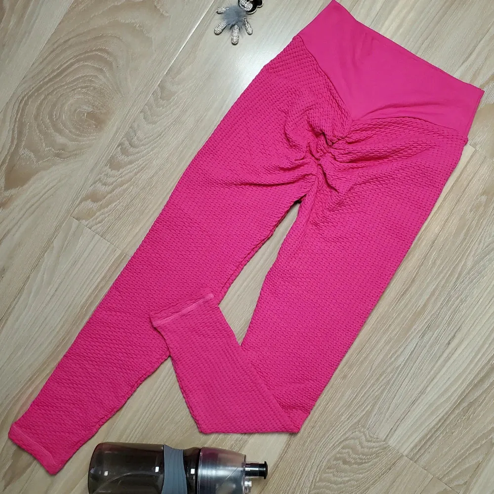 Sexy Seamless Textured Scrunch Bum Leggings - High Waist Yoga Pants for Fitness Outfit