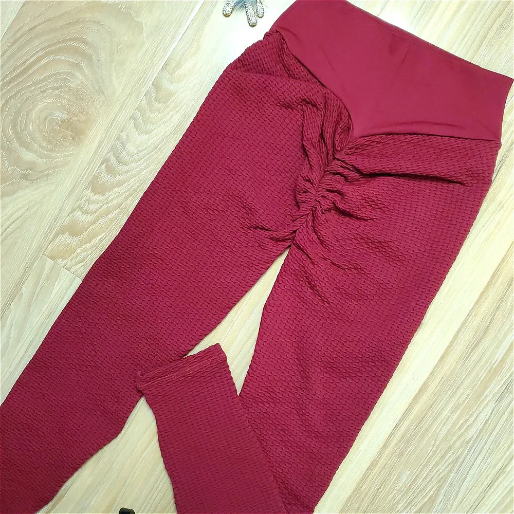Sexy Seamless Textured Scrunch Bum Leggings - High Waist Yoga Pants for Fitness Outfit