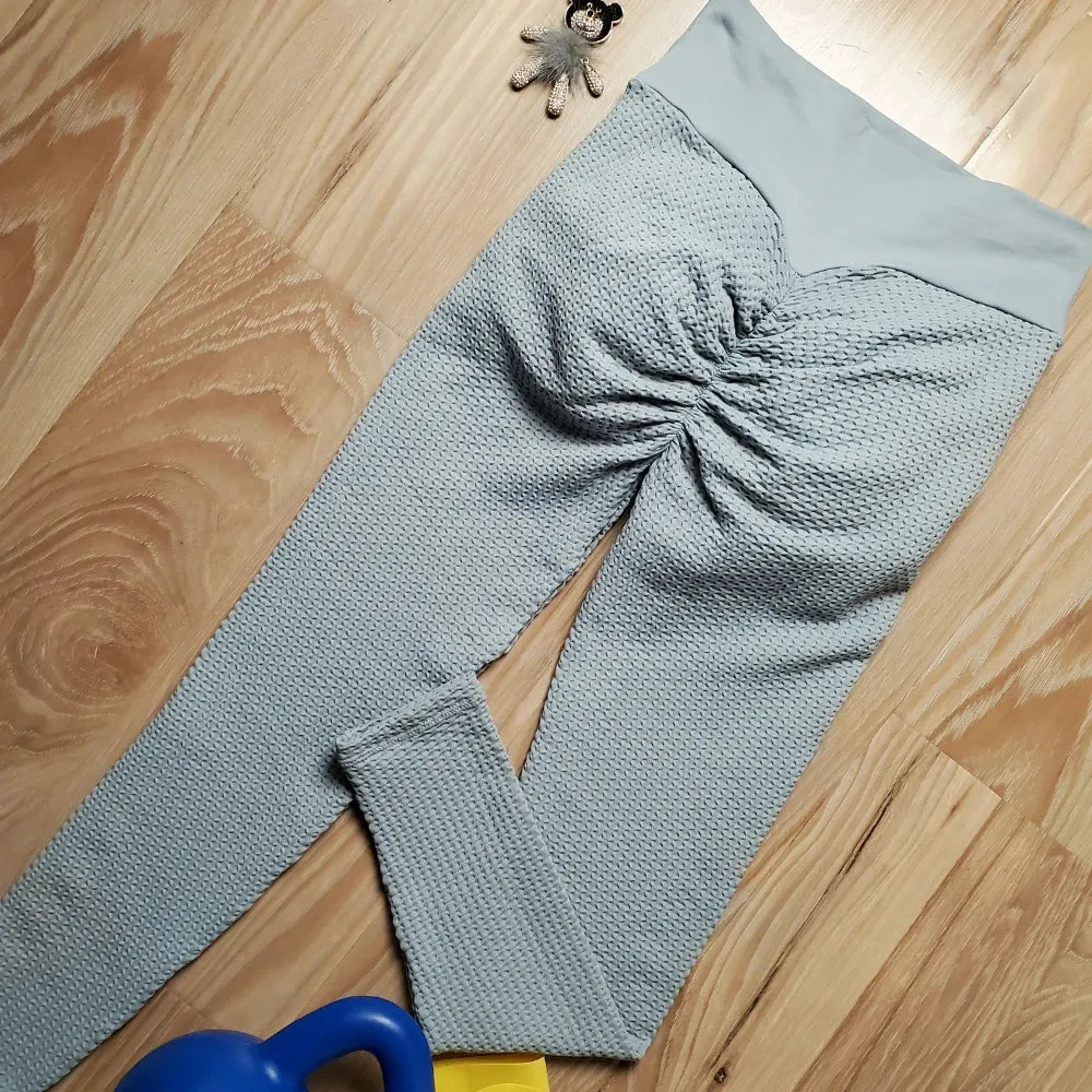Sexy Seamless Textured Scrunch Bum Leggings - High Waist Yoga Pants for Fitness Outfit