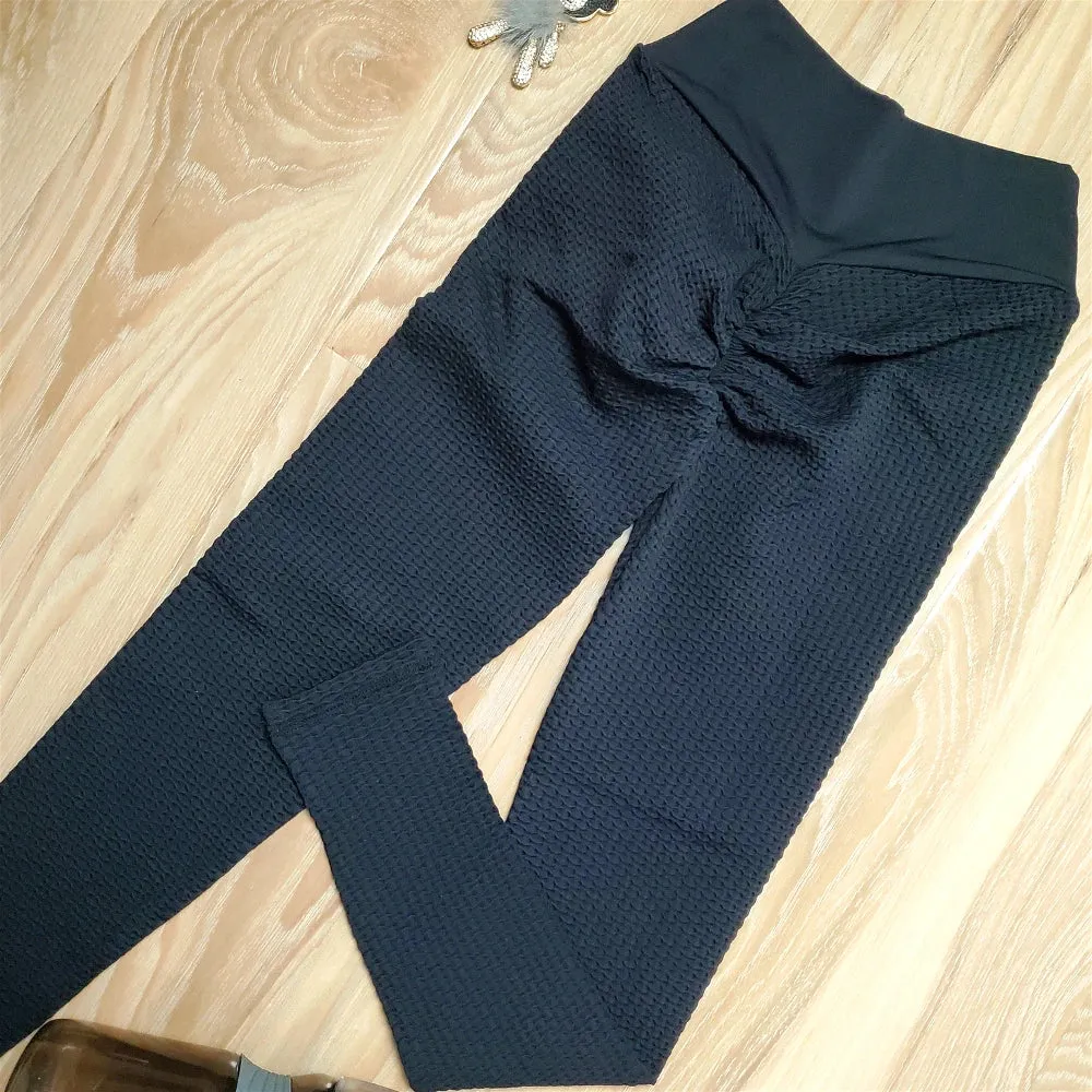 Sexy Seamless Textured Scrunch Bum Leggings - High Waist Yoga Pants for Fitness Outfit