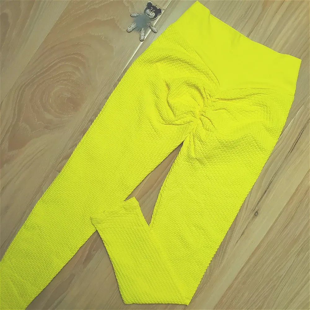 Sexy Seamless Textured Scrunch Bum Leggings - High Waist Yoga Pants for Fitness Outfit