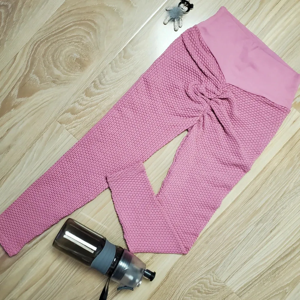 Sexy Seamless Textured Scrunch Bum Leggings - High Waist Yoga Pants for Fitness Outfit