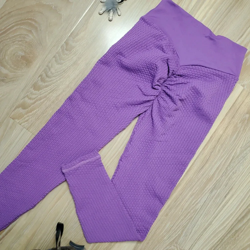 Sexy Seamless Textured Scrunch Bum Leggings - High Waist Yoga Pants for Fitness Outfit