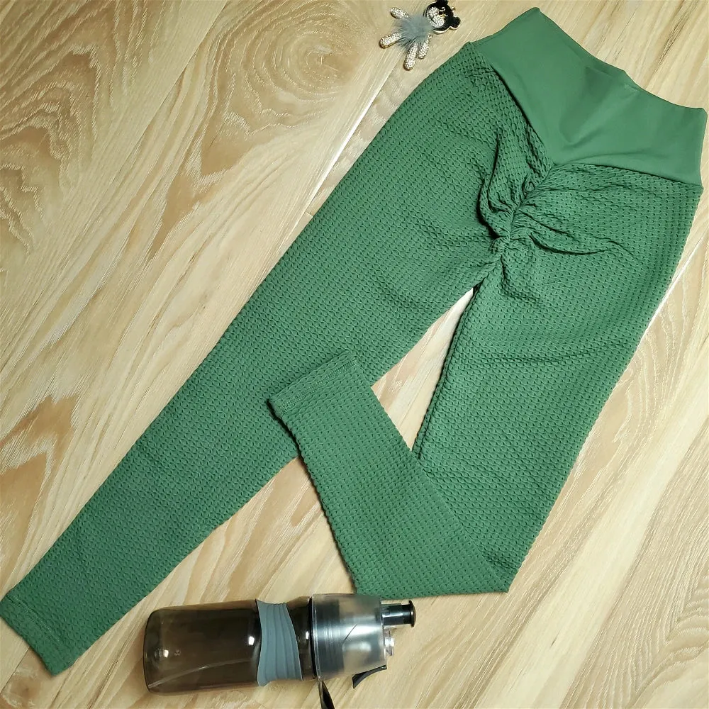 Sexy Seamless Textured Scrunch Bum Leggings - High Waist Yoga Pants for Fitness Outfit