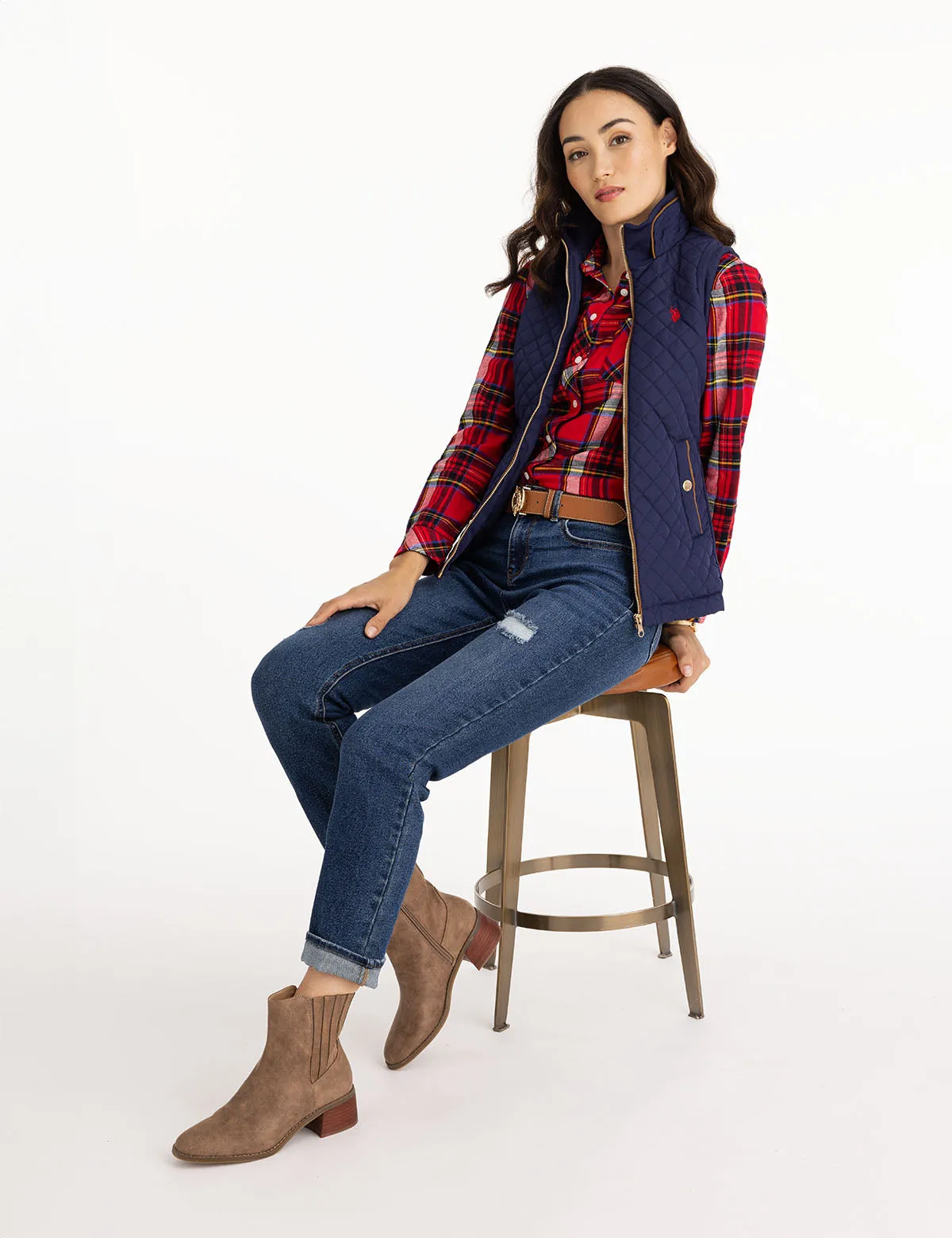 SIDE KNIT QUILTED VEST