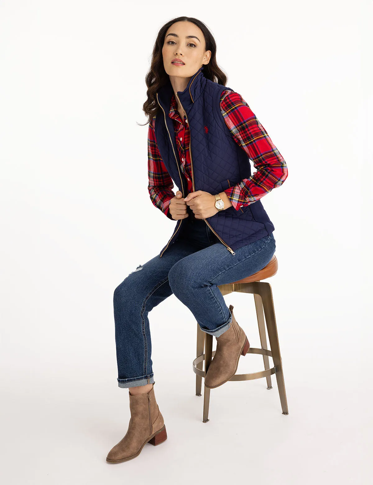 SIDE KNIT QUILTED VEST