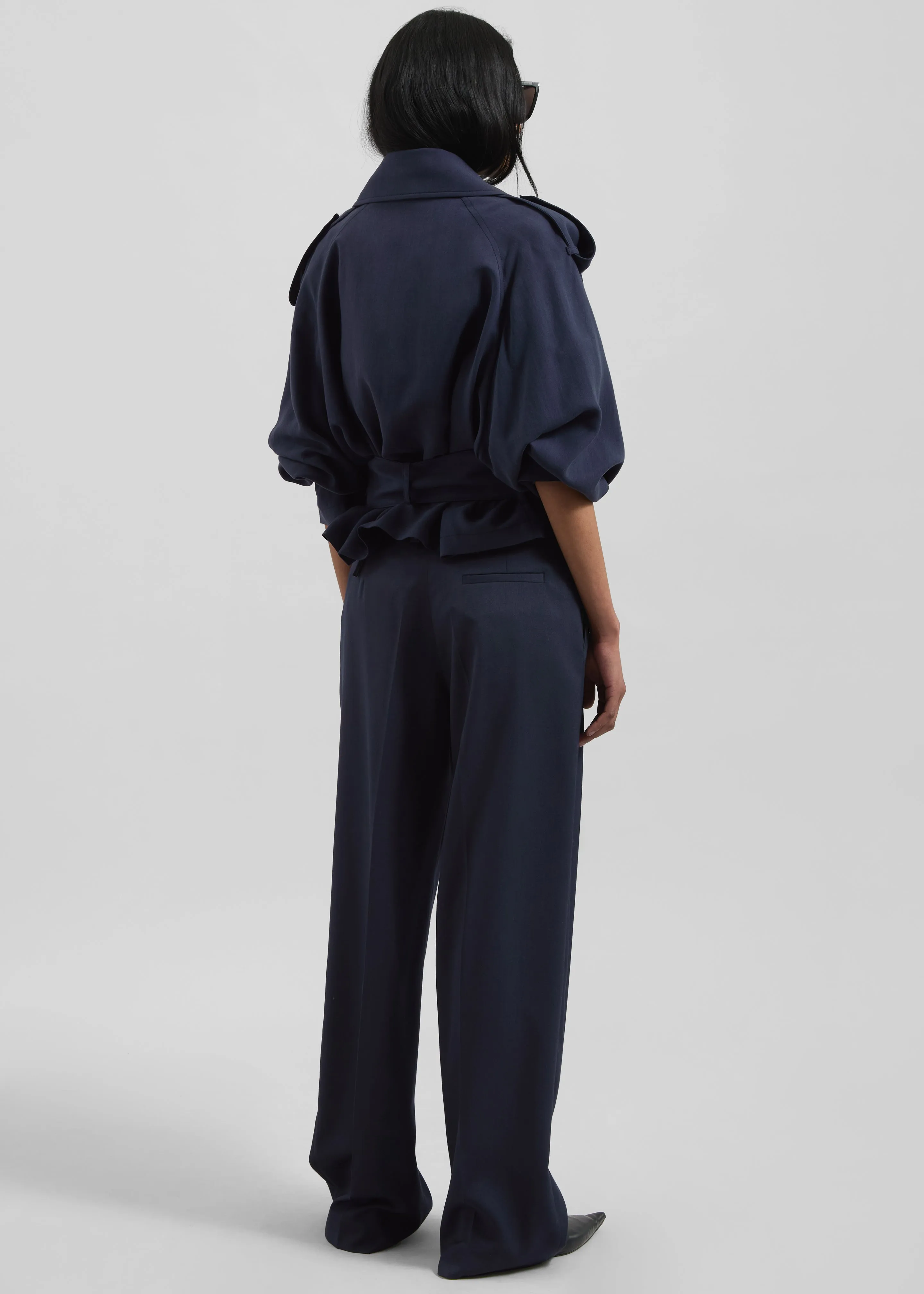 Simona Short Trench - Navy