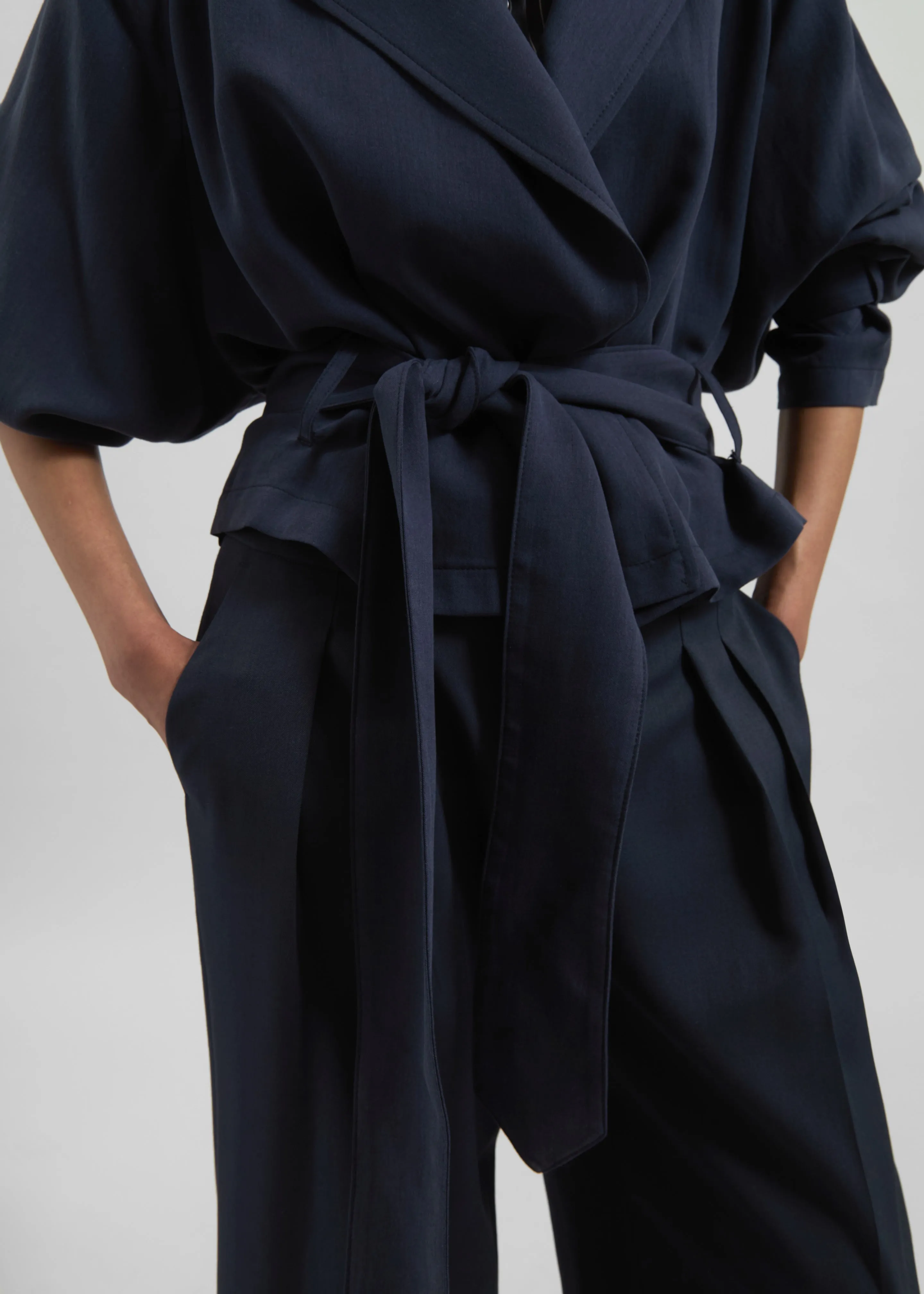 Simona Short Trench - Navy