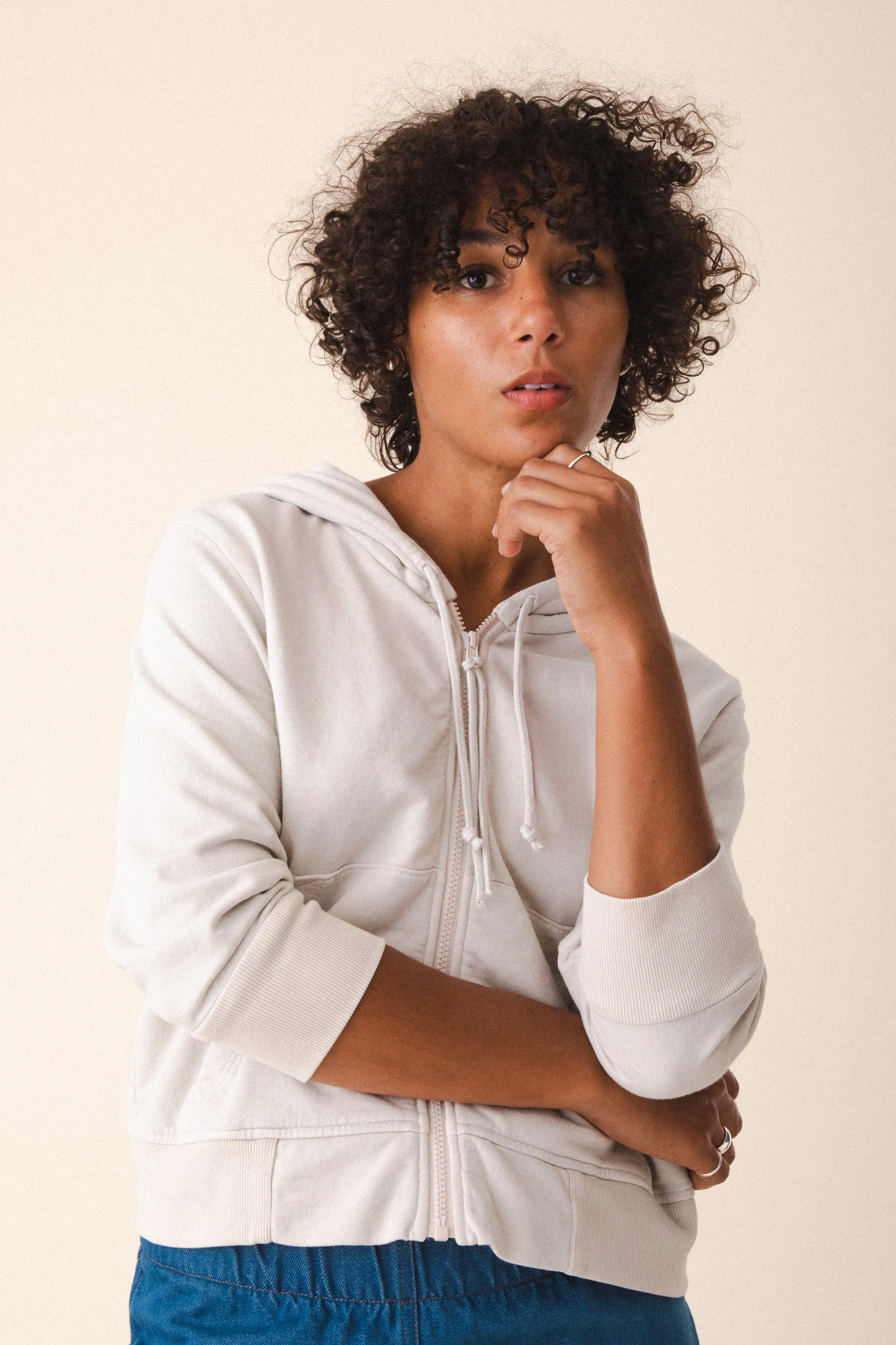 Simple Life Hoodie in Oyster