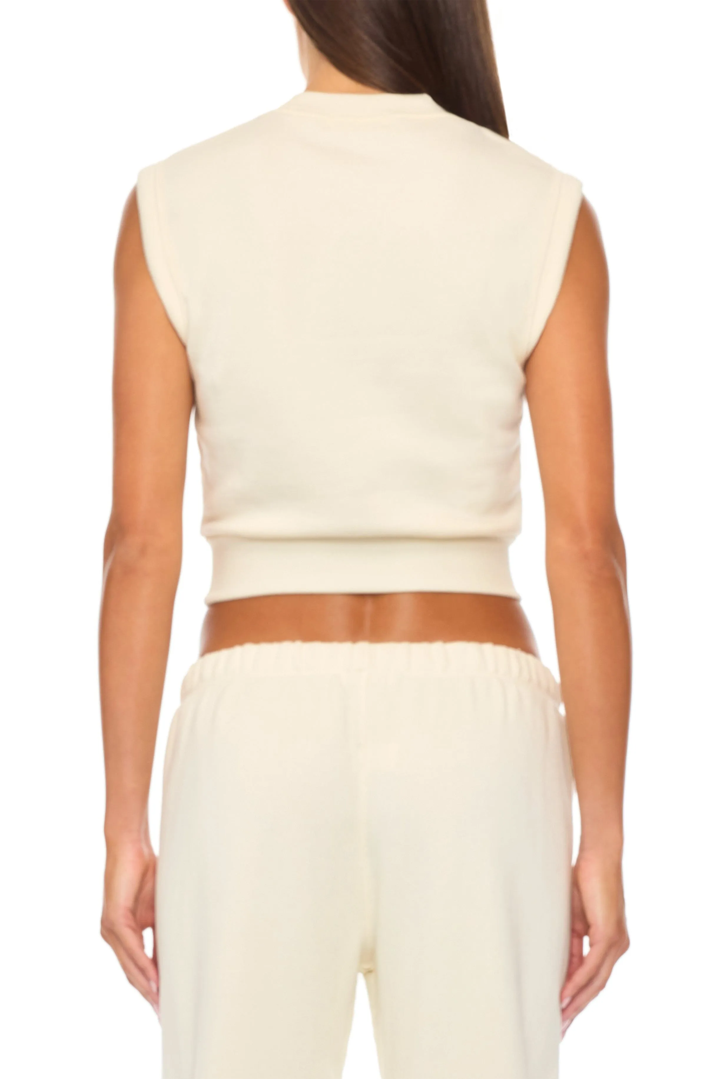 SLEEVELESS CREWNECK TOP