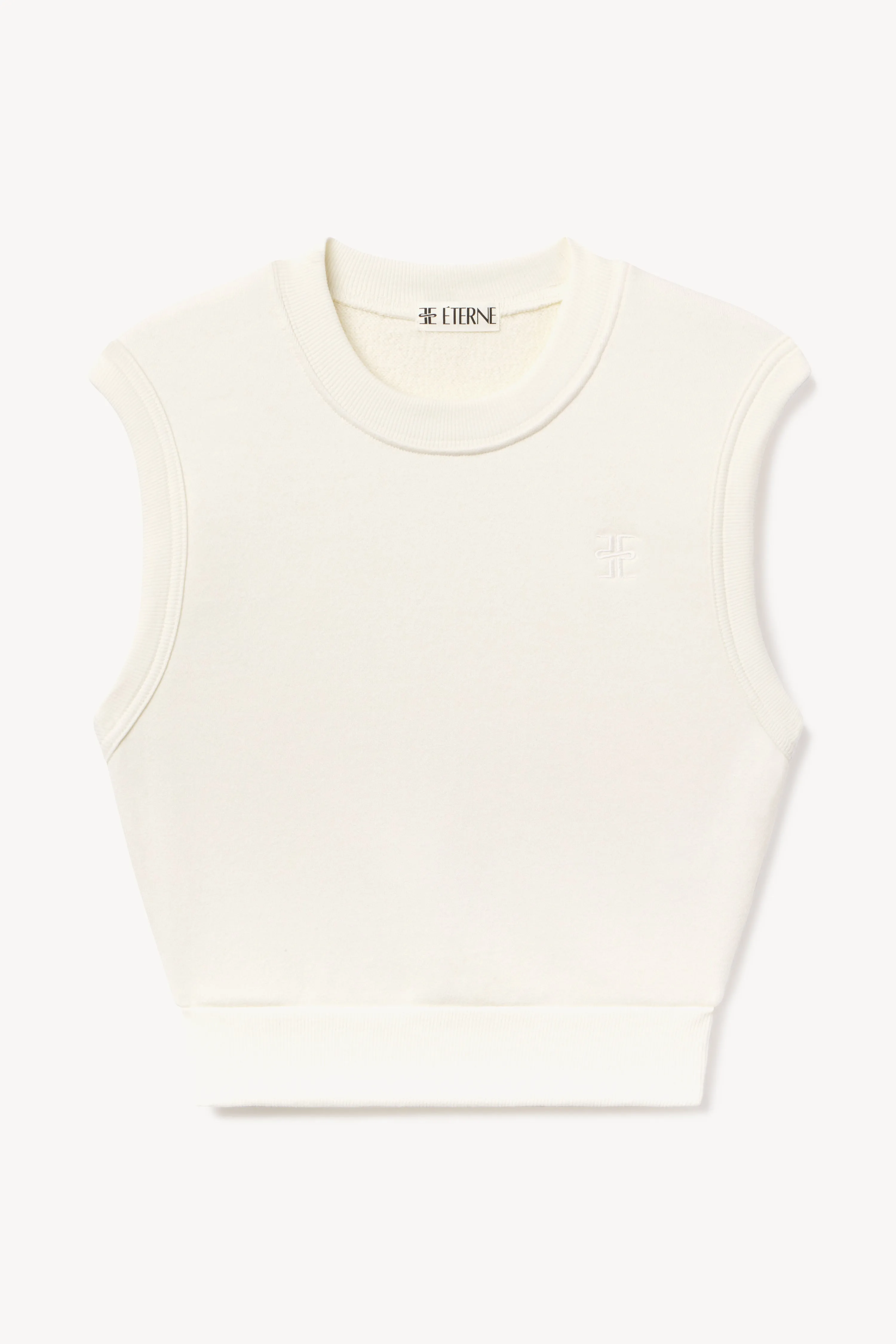 SLEEVELESS CREWNECK TOP