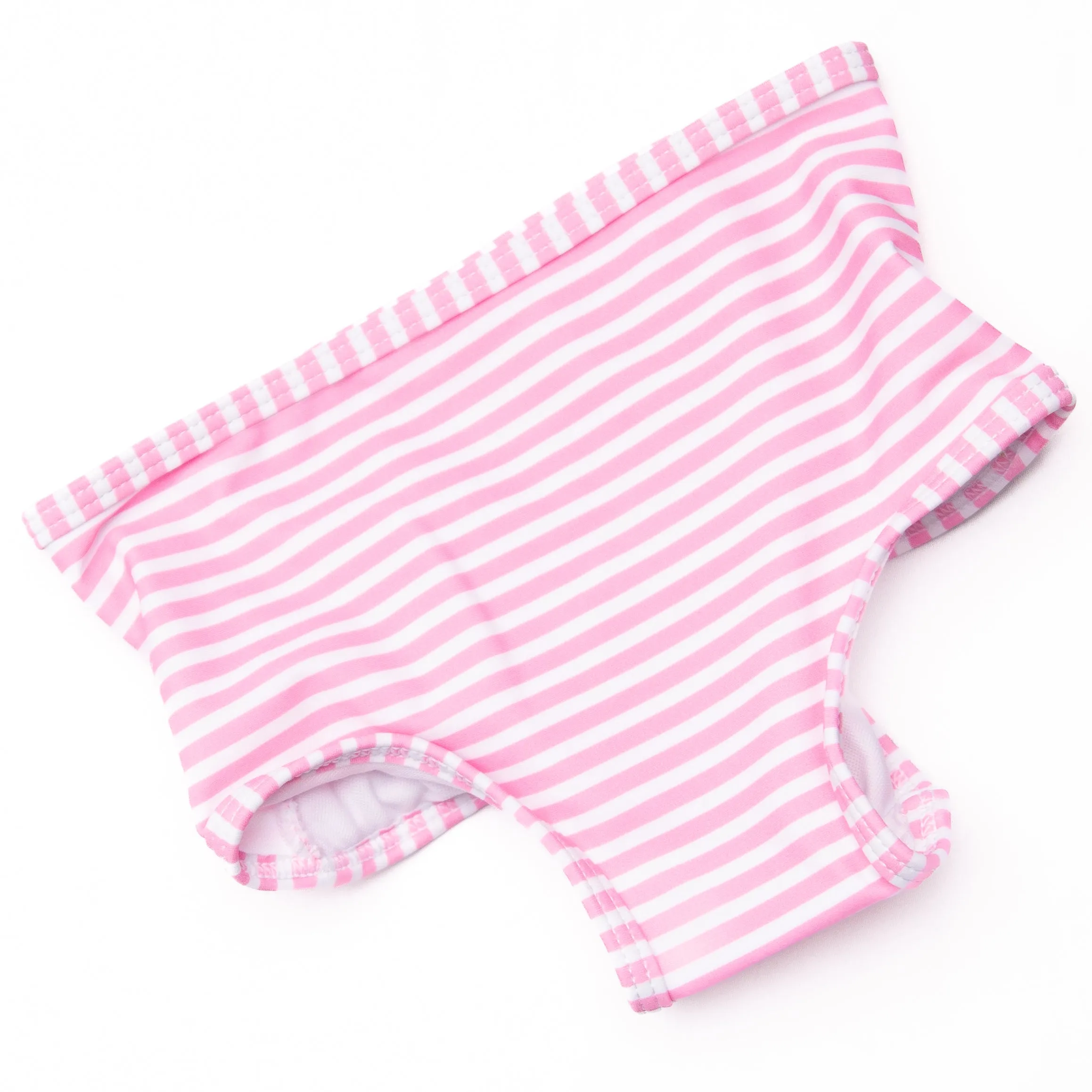 Slices and Stripes Long Sleeve Rash Guard Bikini, Pink