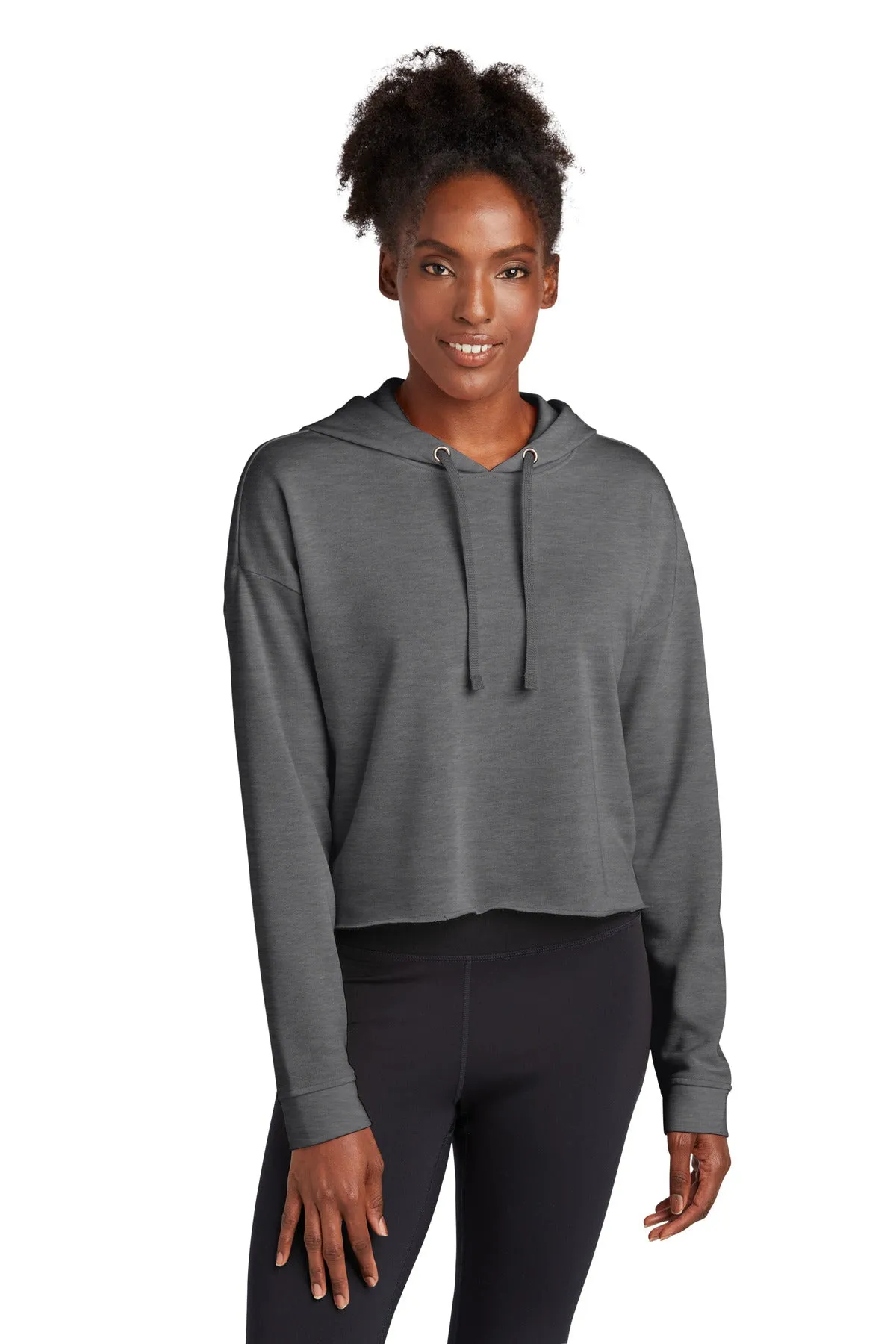 Sport-Tek ¨ Ladies PosiCharge ¨ Tri-Blend Wicking Fleece Crop Hooded Pullover LST298