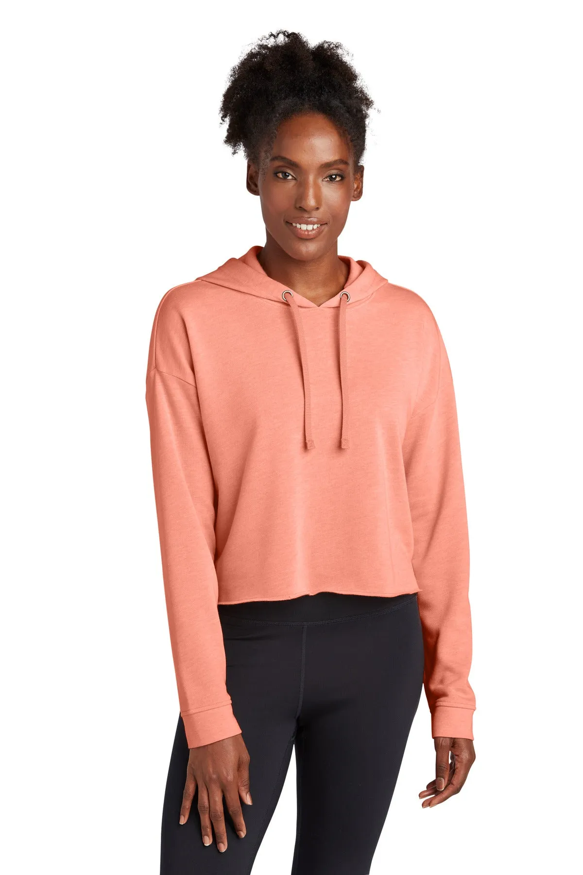 Sport-Tek ¨ Ladies PosiCharge ¨ Tri-Blend Wicking Fleece Crop Hooded Pullover LST298