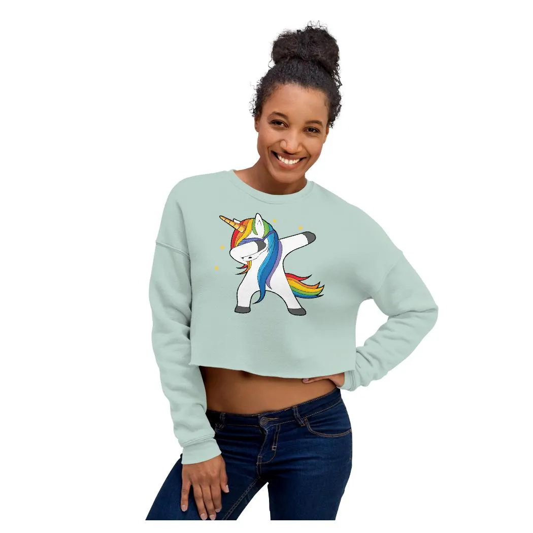 Starlight Dab Unicorn Crop Sweatshirt