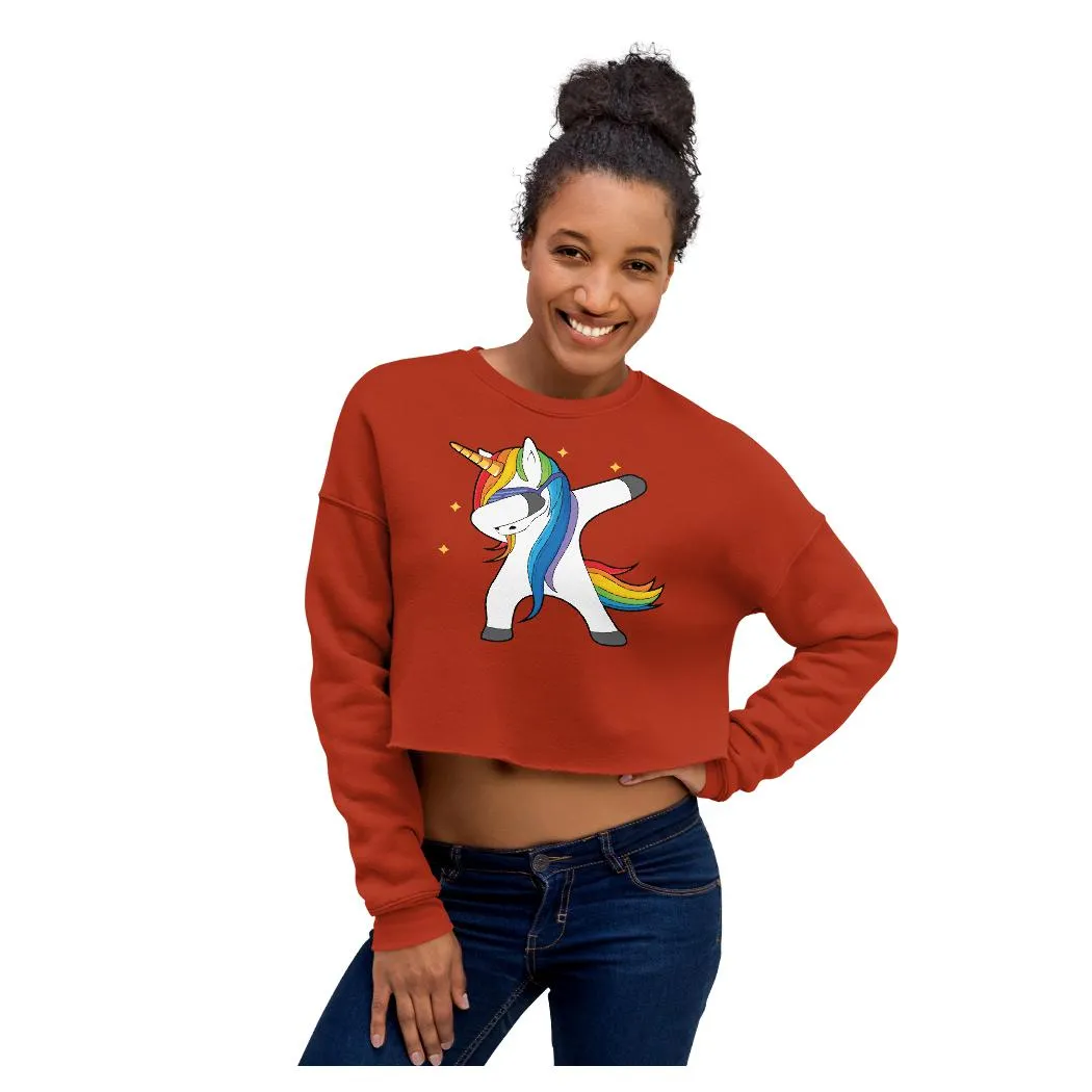Starlight Dab Unicorn Crop Sweatshirt
