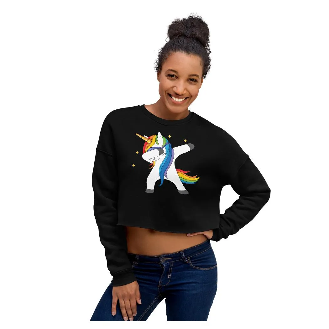 Starlight Dab Unicorn Crop Sweatshirt