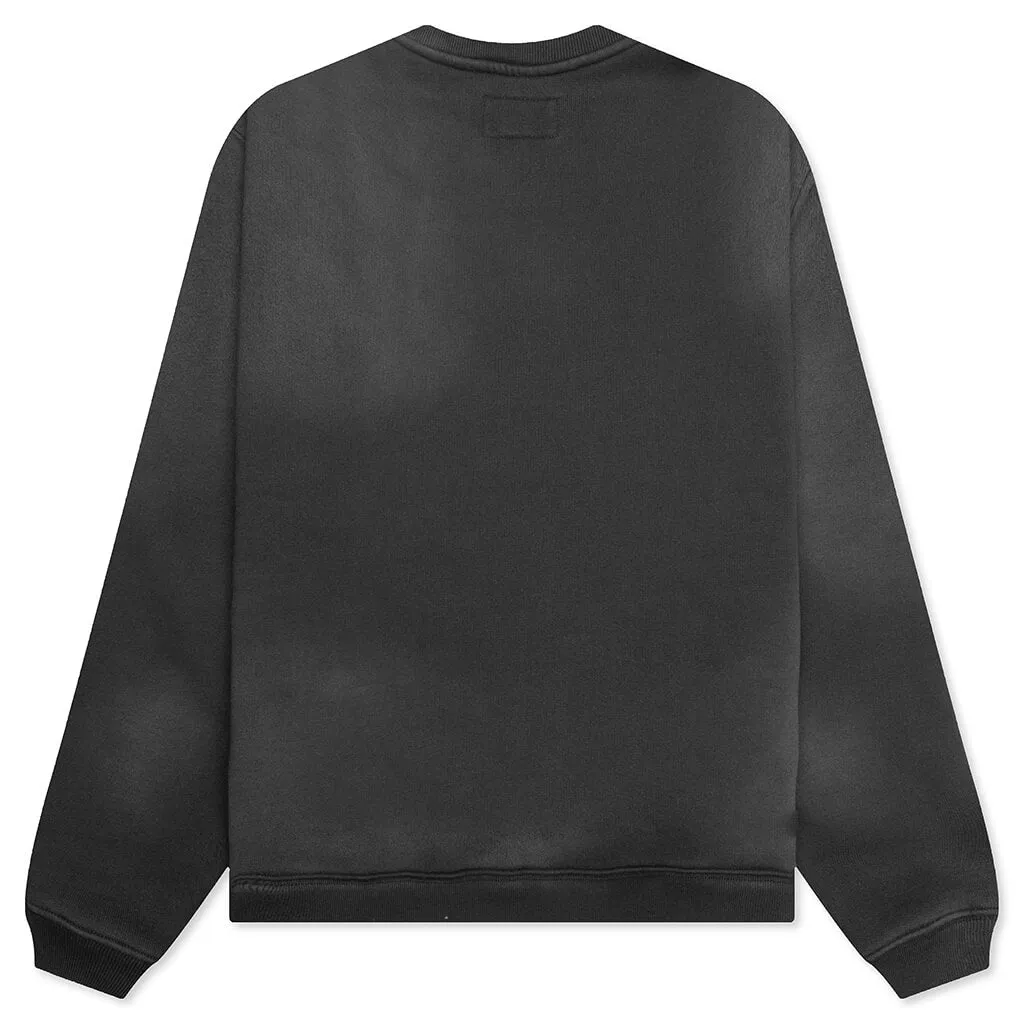 Stu Applique Crew - Black
