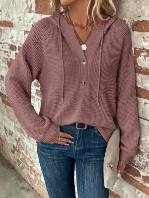Sudadera con capucha de waffle