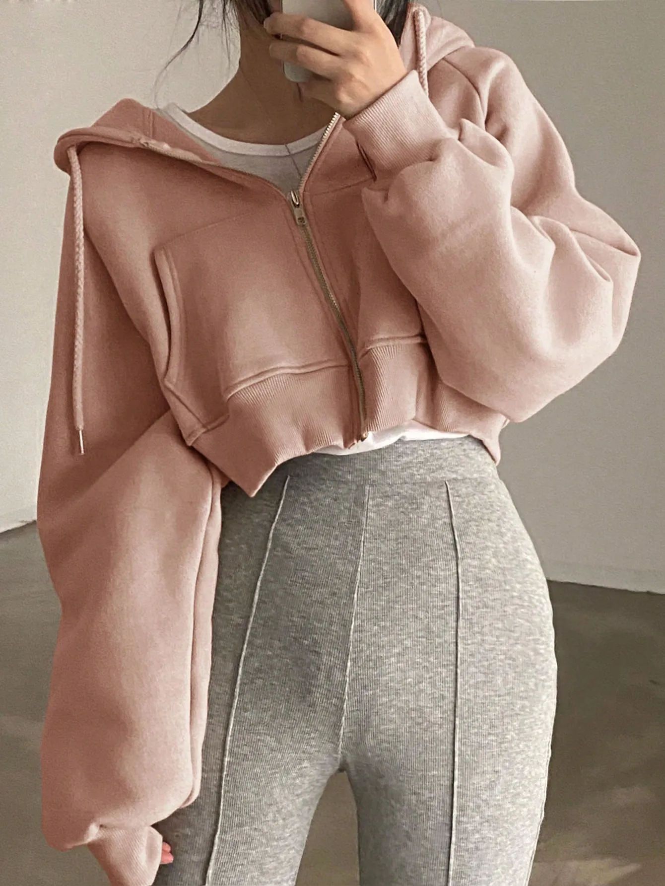 Sudadera corta de felpa para mujer - Cherry Vibes