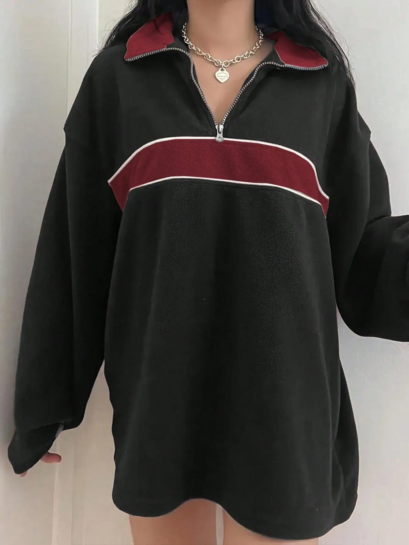 Sudadera Holgada de Manga Larga para Mujer - Cherry Vibes