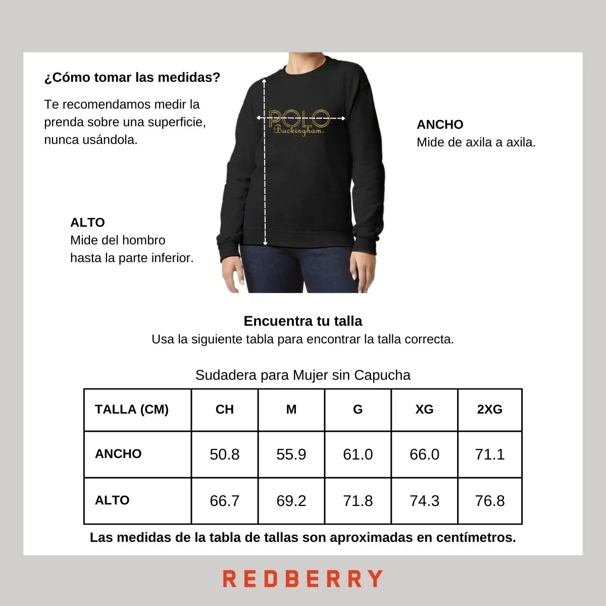 Sudadera Mujer Buckingham Polo Club Logo PB