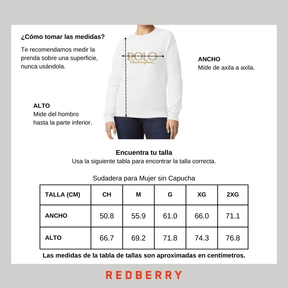 Sudadera Mujer Buckingham Polo Club Logo PB