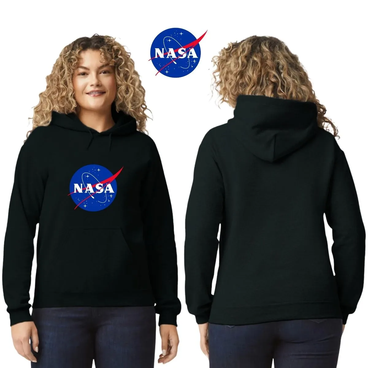 Sudadera Mujer Hoodie Nasa Logo