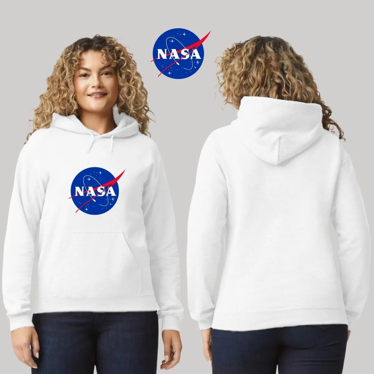 Sudadera Mujer Hoodie Nasa Logo