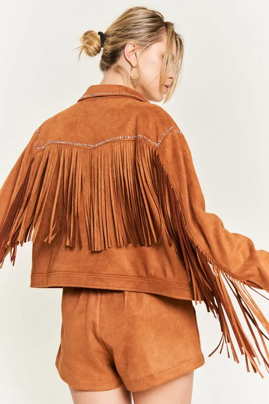 Suede Fringe Jacket