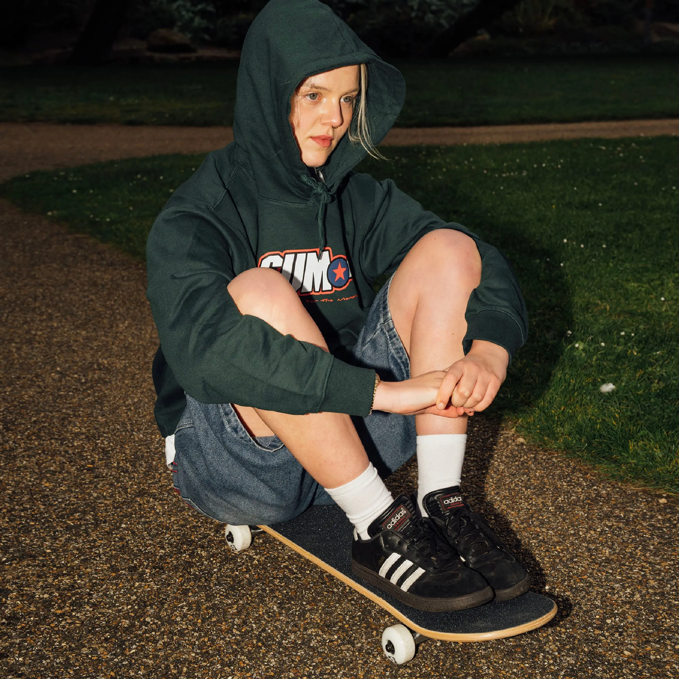 SUM 41  X K! LTD. EDITION LOGO HOODIE- FOREST GREEN