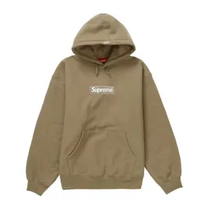 Supreme Box Logo Hooded Sweatshirt (FW23) Dark Sand